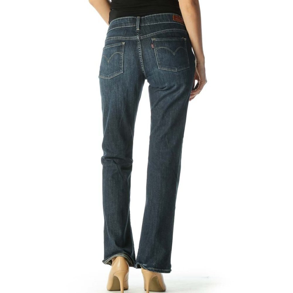 Levi's Blue Dark Wash Flared Jeans - Picture 2 of 3